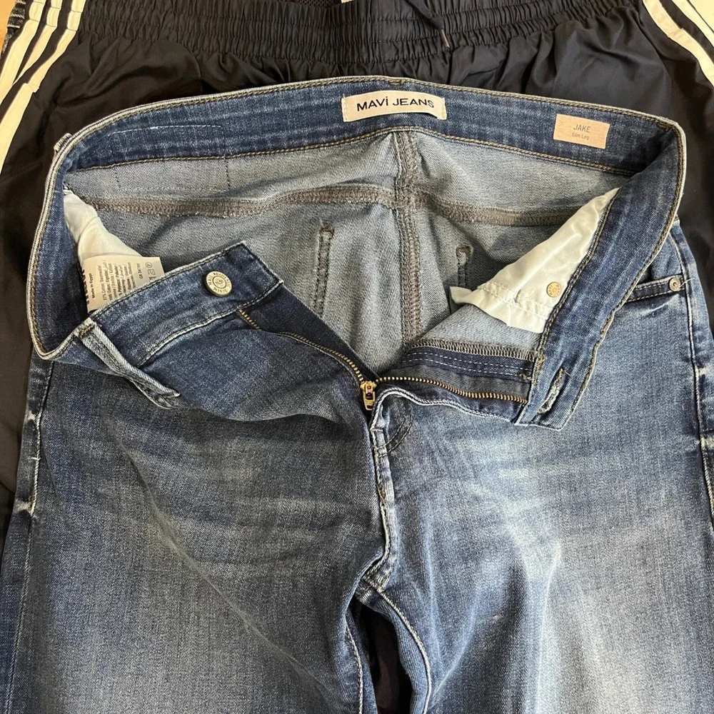 Mavi Jeans Mens Slim Leg Jake Medium Wash Blue Denim Stretch Pants 32x32